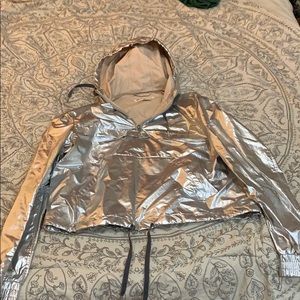 Metallic H&MxCoachella hoodie/windbreaker